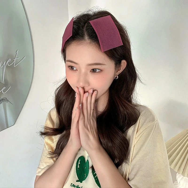 10Pcs Solid Color Bangs Magic Paste Posts Hair Sticker Clip Women Wash Face Makeup Patch Styling Tools Accessories