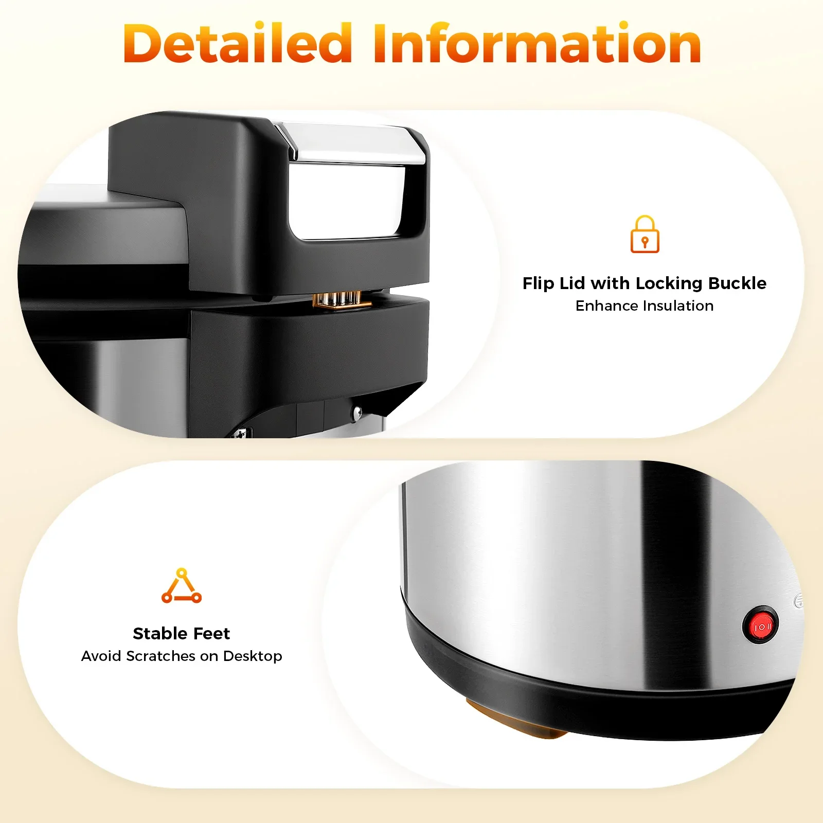 جهاز تسخين الأرز الكهربائي التجاري عالي التحمل سعة 19 لتر مع تحكم مزدوج في درجة الحرارة وتصميم غير لاصق للمطاعم والمطاعم والمقاهي