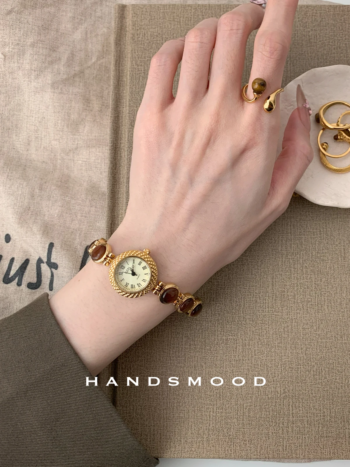 New Elegant Women'S Wristwatch, Retro Round Design, High-End Quartz Watch, Stylish And Sophisticated Women'S Timepiece.
