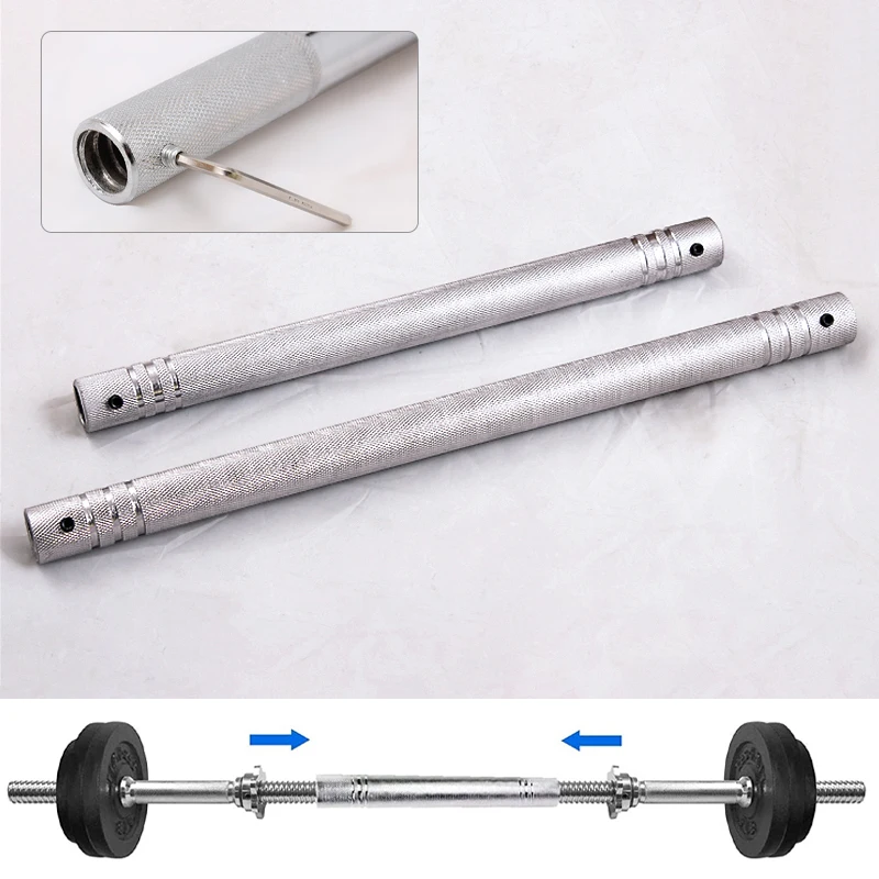 

Adjustable Steel Dumbbell Connector Rod For Home Gym 25mm Barbell Extension Bar Weightlifting Training Attachment 30cm/40cm/50cm