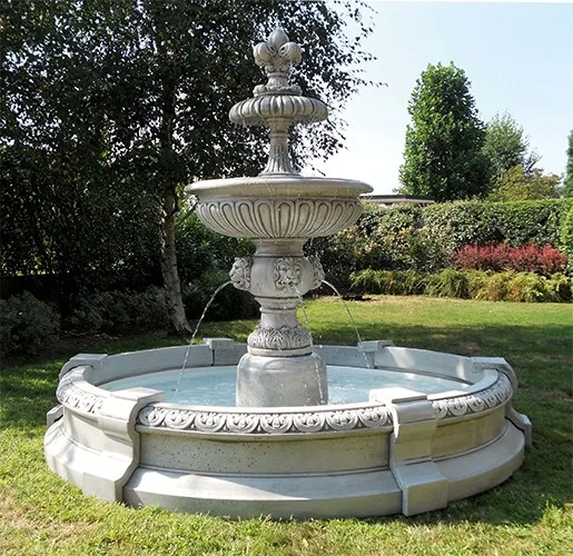 High Quality Custom European Style Outdoor Garden Decor Stone Marble Horse Fountain