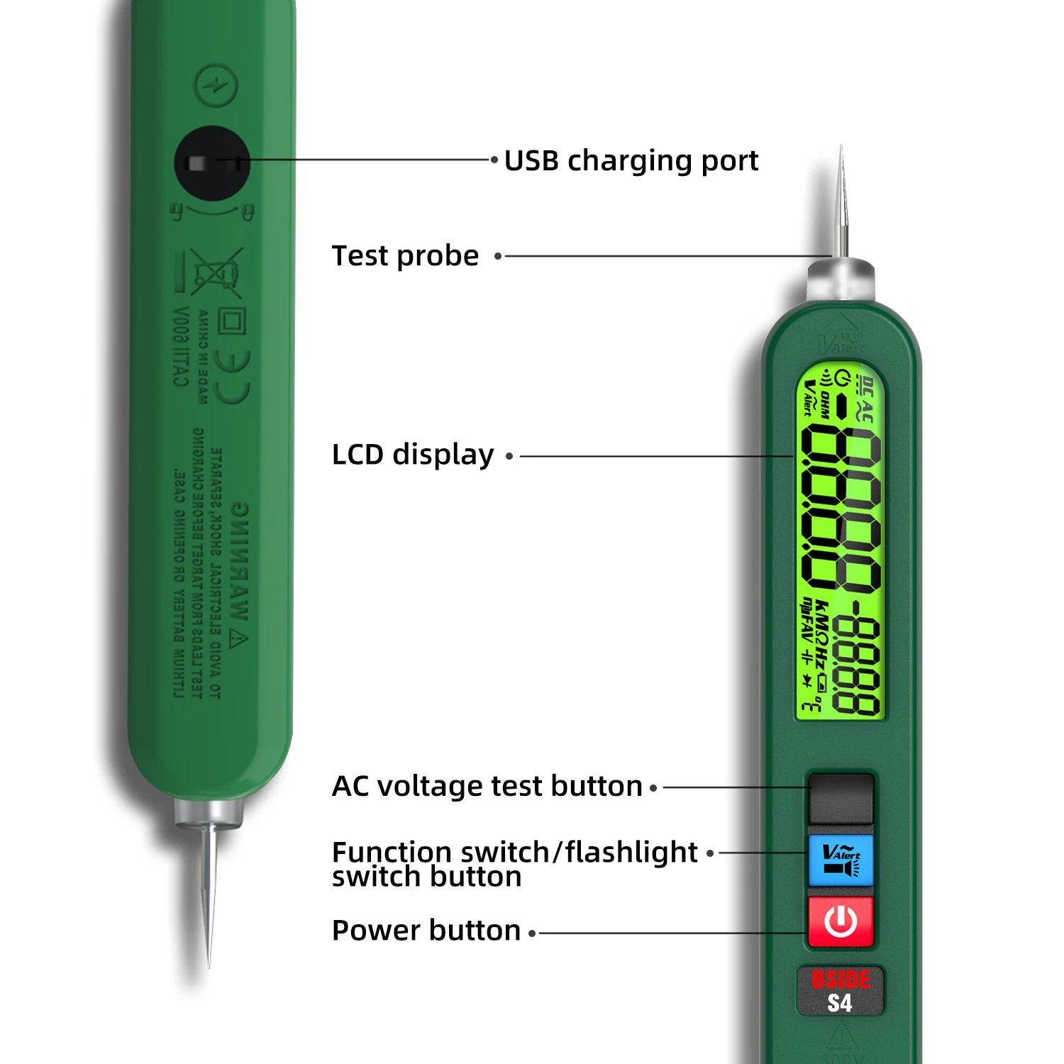 Tester napięcia pióro 12V-300V akumulator bezdotykowy długopis elektryczny wyciek neutralny drut pod napięciem wyszukiwarka punktu przerwania