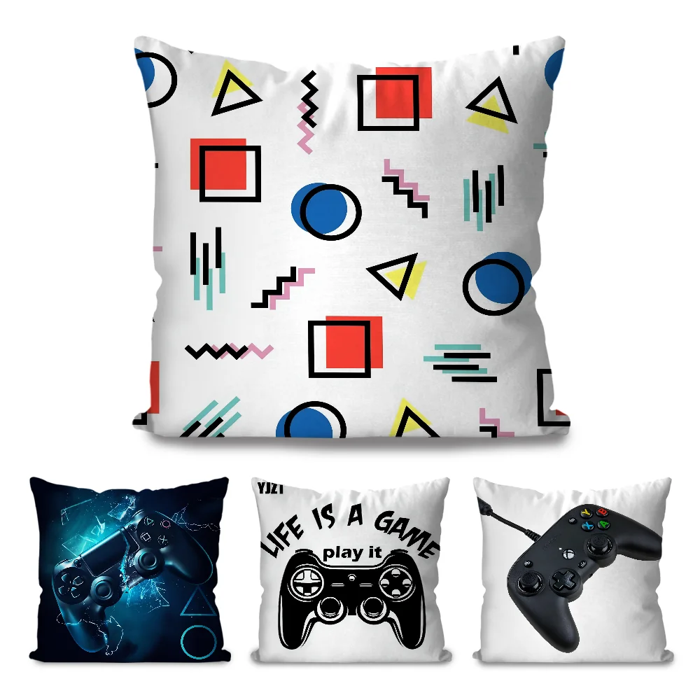 Decor TV Game Fan  Pillow Case  Cartoon Sofa Decorative Home Double-sided Printing Short Plush Cute Cushion Cover