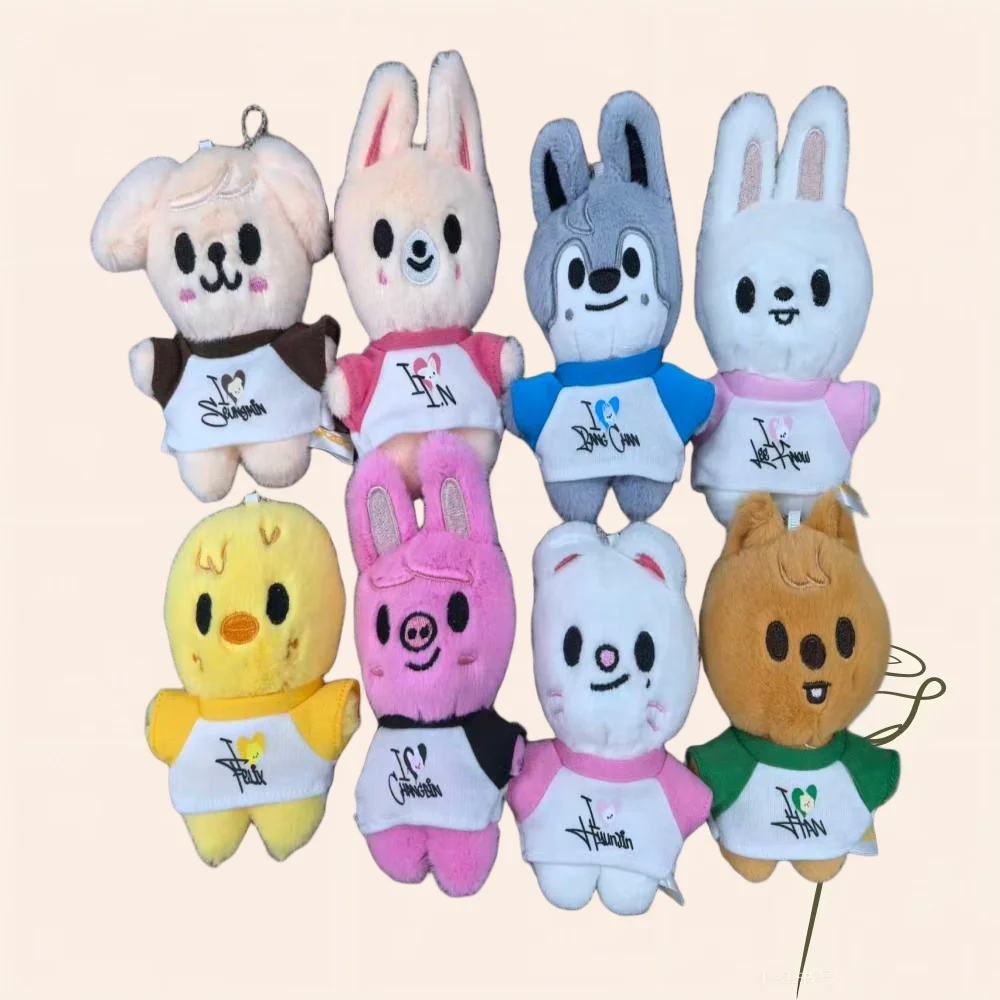 SKZOO 10CM 新しい Stray Kids かわいいぬいぐるみ人形ぬいぐるみバックパックキーホルダーペンダントアクセサリー男の子と女の子の愛のギフト