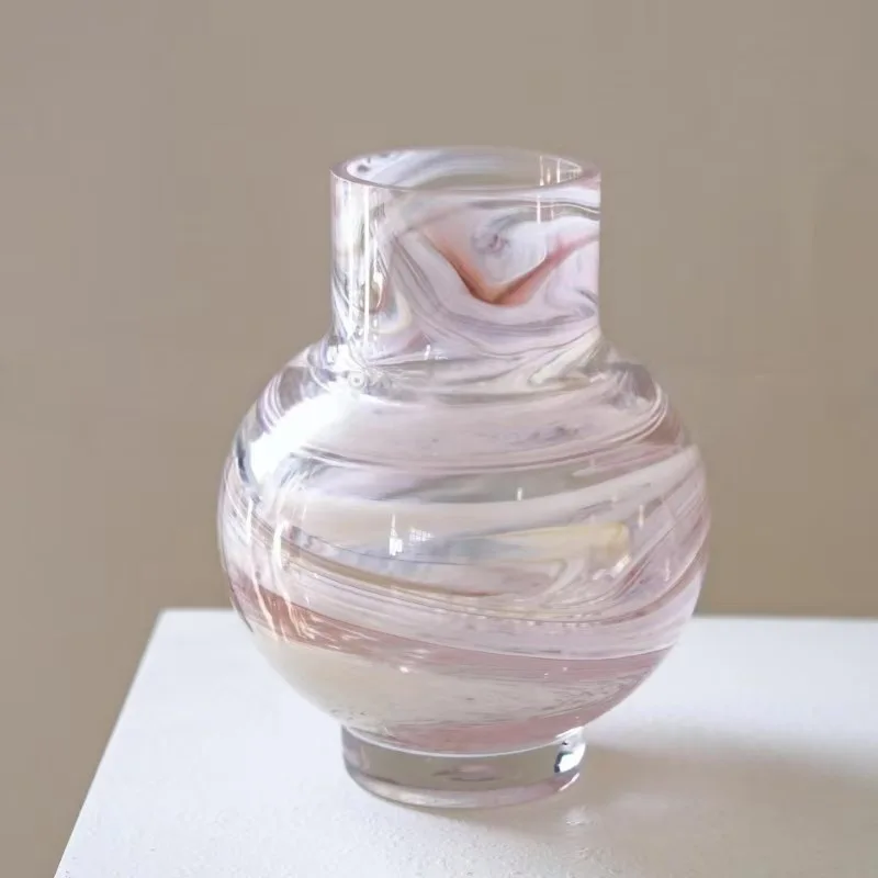 مزهرية من العصور الوسطى، مزهرية صغيرة مزججة لسطح المكتب، تشكيلة زهور زجاجية منزلية، فرنسية كلاسيكية بسيطة #3