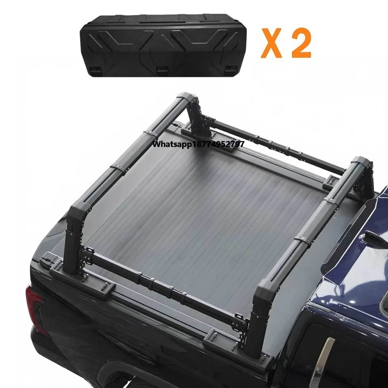 Adjustable Aluminum Alloy Trunk Mount with 2 Side Box for T6/T7/T8/T9 Pickup Trucks with 400kg Capacity Easy Installation