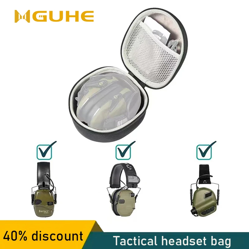 Shooting earmuffs carrying case, tactical earphone storage bag, tactical earphone protective cover/suitable for M31 earphones