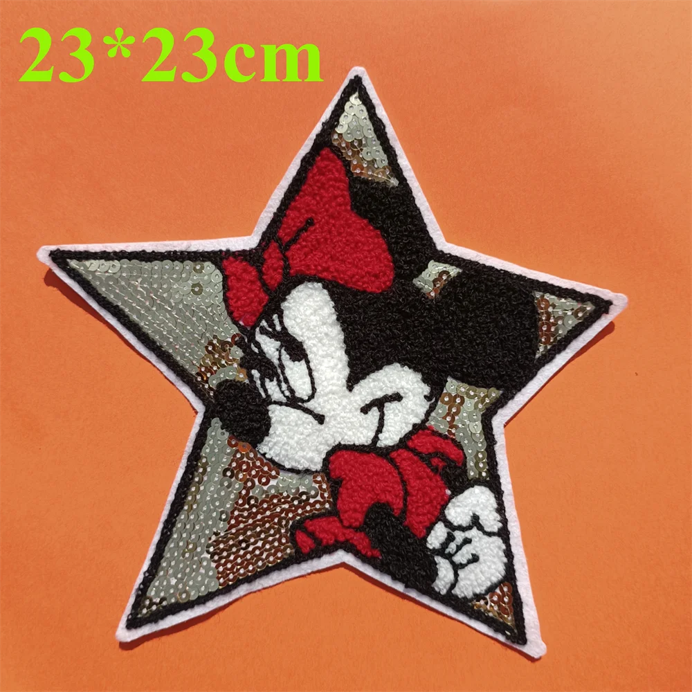 2022 New Hot Sale Mickey Mouse Letter Sticker Embroidery Clothes Patch Sewing Patch Donald Duck Patch Clothes Badge Sewing Patch