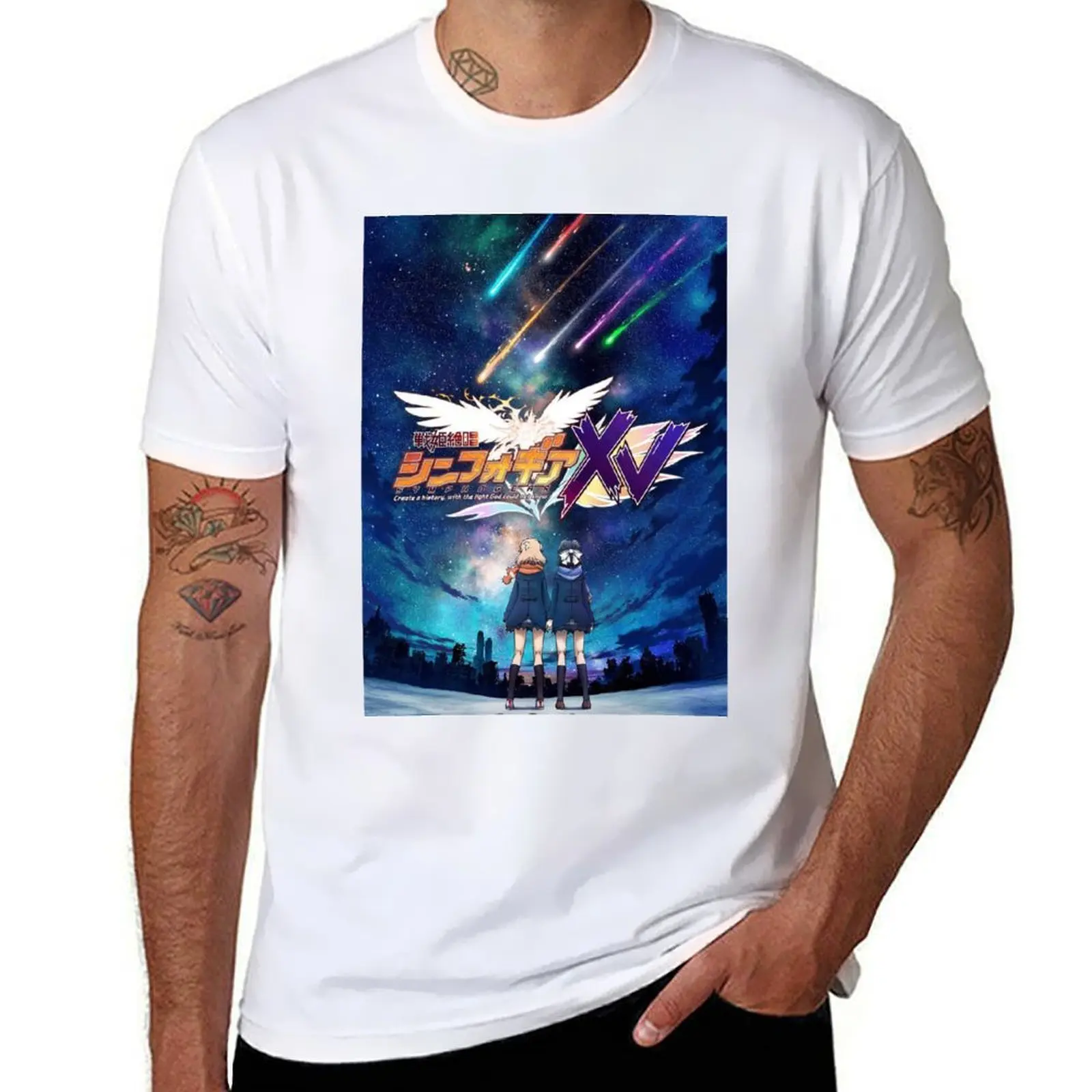 

Senki Zesshou Symphogear XV poster T-Shirt man t shirts graphic t shirt man plain T-Shirt