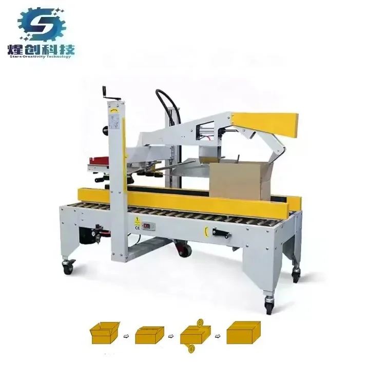 

High Quality Automatic Carton Case Box Tape Sealing Machine Automatic Close Upper Flaps Sealer Packing Machine For Packing Line