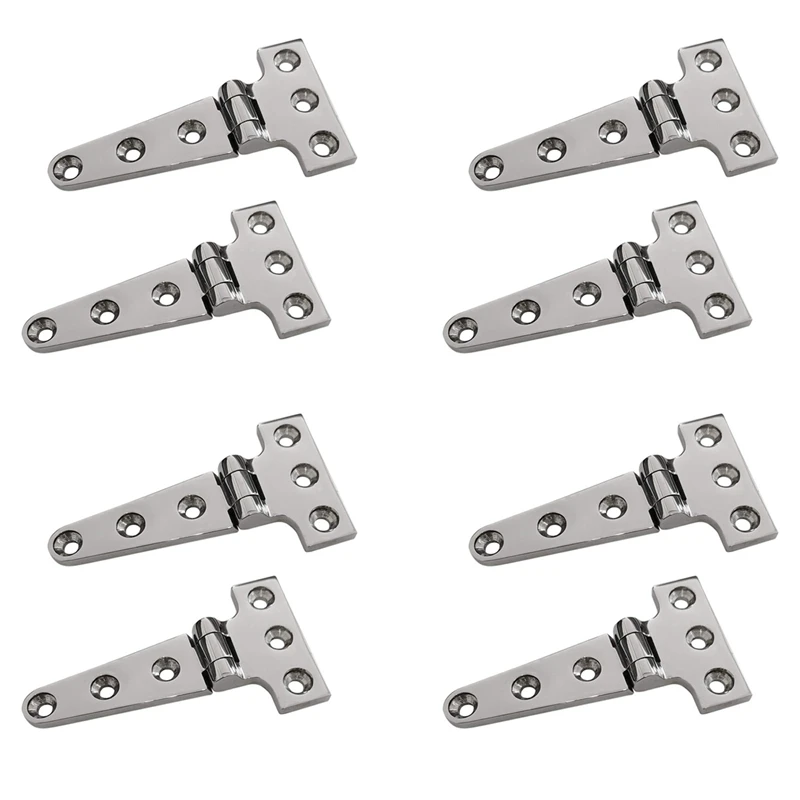 8 PCS Heavy Duty T Hinge 316 Stainless Steel Marine Grade Casting Hinge Door Hatch Hinge Boat