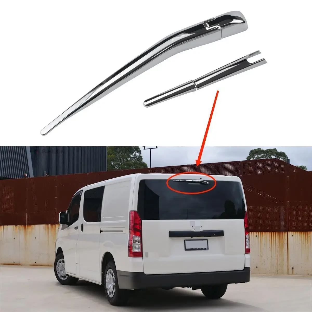 Car Rear Windshield Wiper Blade Strip Trim Cover Accessories for Toyota Hiace Commuter/Grandia GL/van 2019 2020 2021 2022 2023