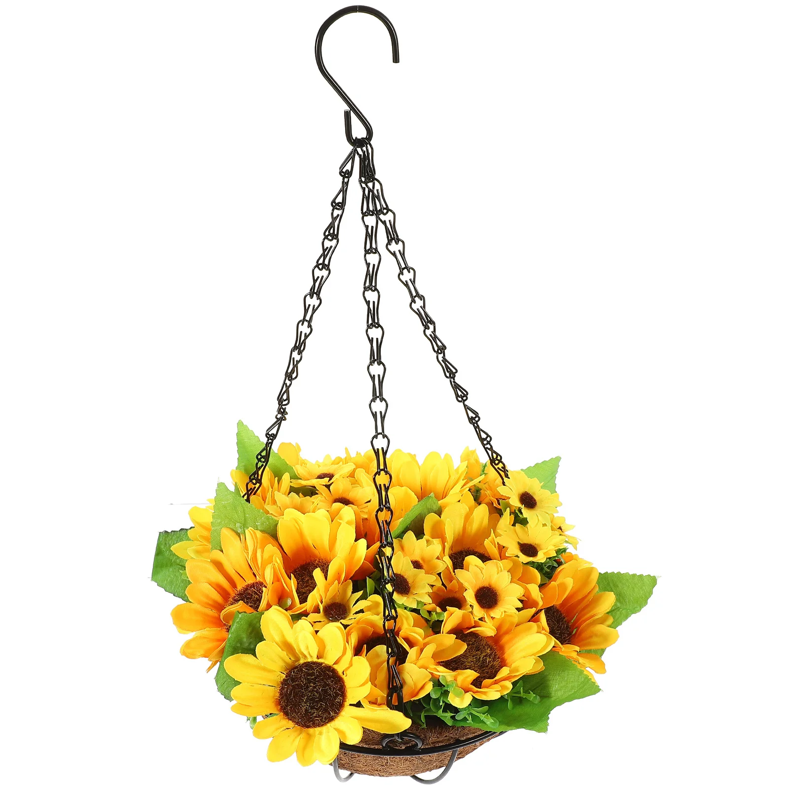 

1pc Stable Artificial Hanging Basket Outdoor Fake Flower Vivid Decoration Home Office Garden Cafe Use Fake Hanging Plant