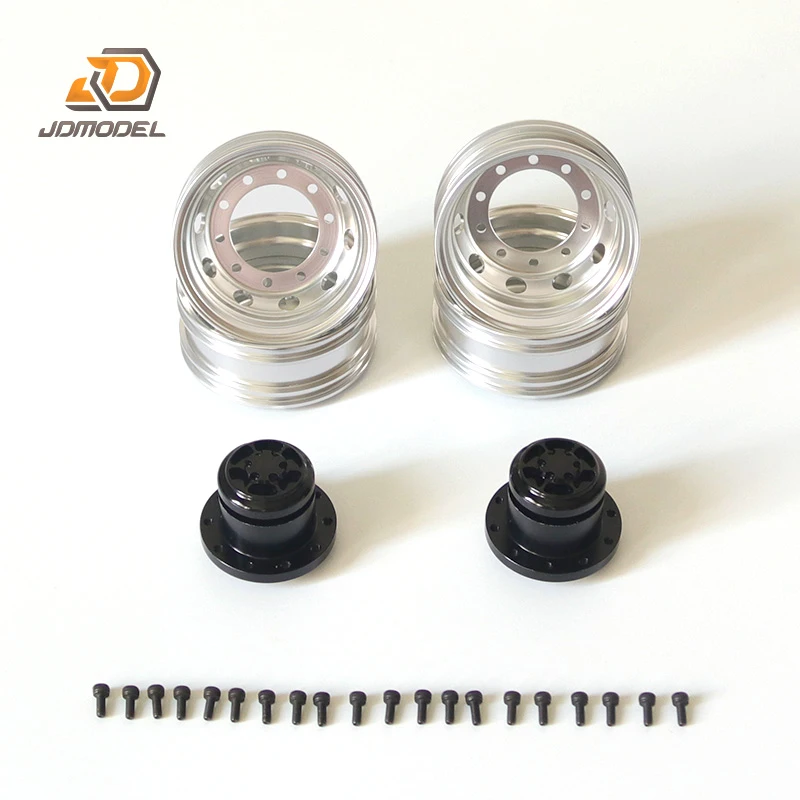 JDM Spare Parts Rear Wheel Metal Hubs For Lesu Dumper Tractor Truck Car 1/14 Tamiyaya RC Model Th19624-Smt2