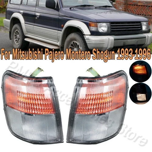 PMFC para Mitsubishi Pajero Montero Shogun 1993-1995 1996 MR124957 MR124958, luz de esquina, lámpara de señal de giro, faro indicador