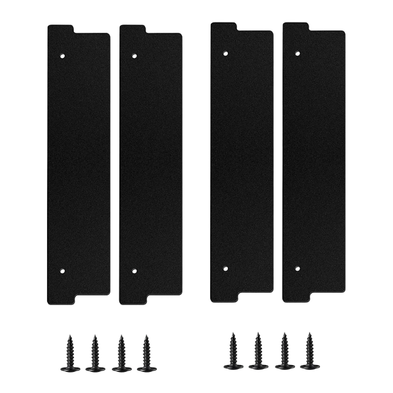 Aufschraubbare Toiletten-Sichtschutzabdeckung, schwarz, 4er-Pack, Montagesatz-Set für die Verwendung in Toiletten, 3 x – Detail 1
