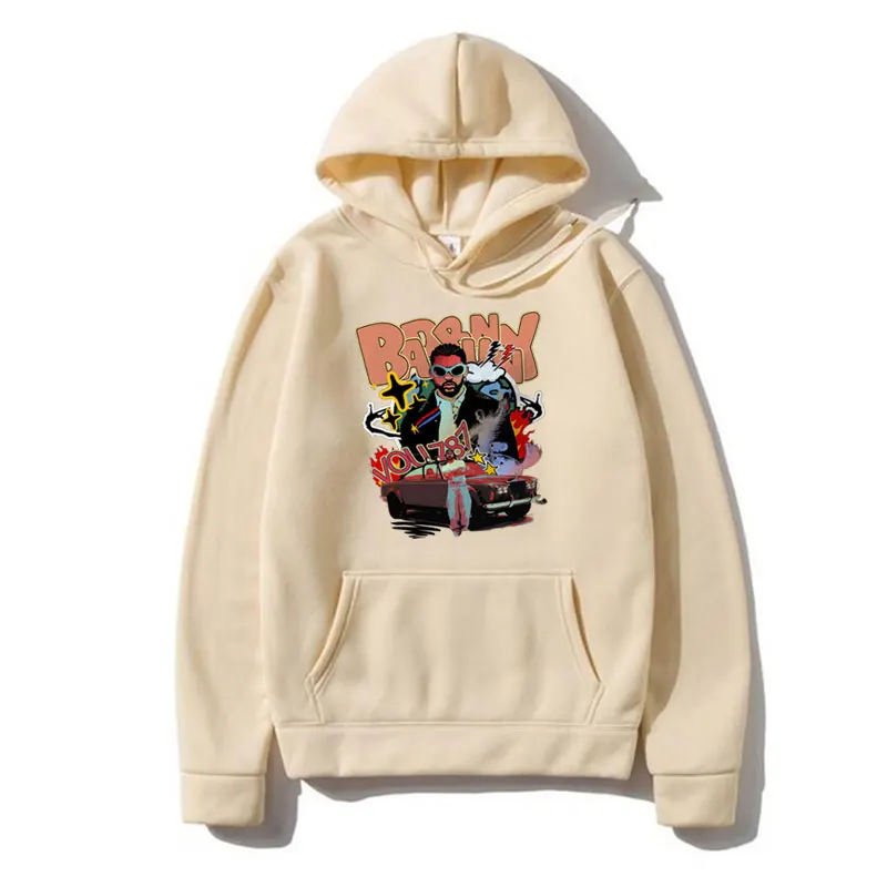 Comfort Cotton Bad Bunny Hoodie Męska Bluza Damska Nadie Sabe Lo Que Va Apasar Manana Graphic Print Bluza Moda Hip Hop Hoody