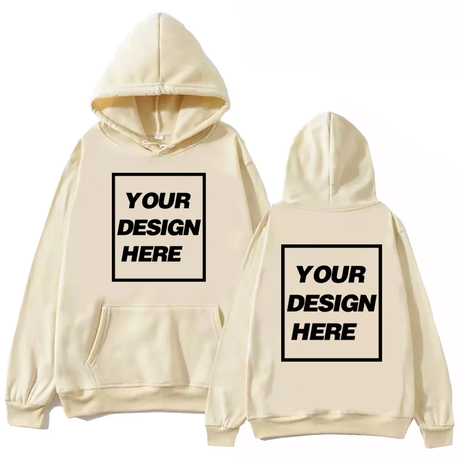 Personalized Design Add Your Own Custom Text Name Graphic Hoodie Harajuku Women Men Pullover Clothes image 6