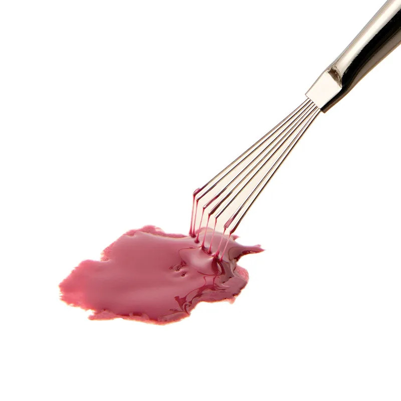 1/4PCS Doppel Runde Holz Griff Edelstahl Nadel Malerei Stift Gel Pinsel Kristall Nail art Maniküre