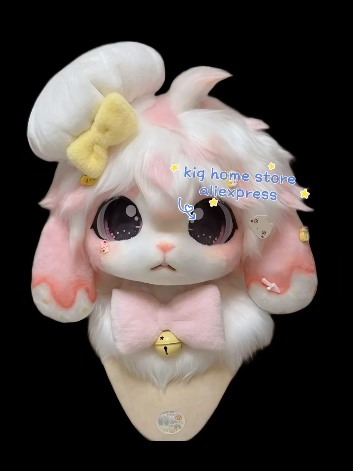 Fursuit Kigurumi Headset Berbulu Kostum Cosplay Disesuaikan Berbulu Kepala Hewan Comiket Rubbit Boneka Kucing Comiket Berbulu Boneka