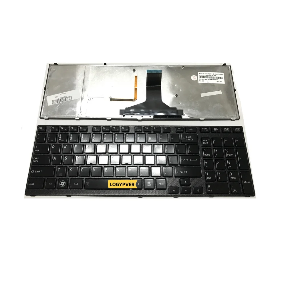 US Keyboard For TOSHIBA Satellite A660 A600 A600D A665 A665D PK130CX2B00 Laptop English Black Backlit