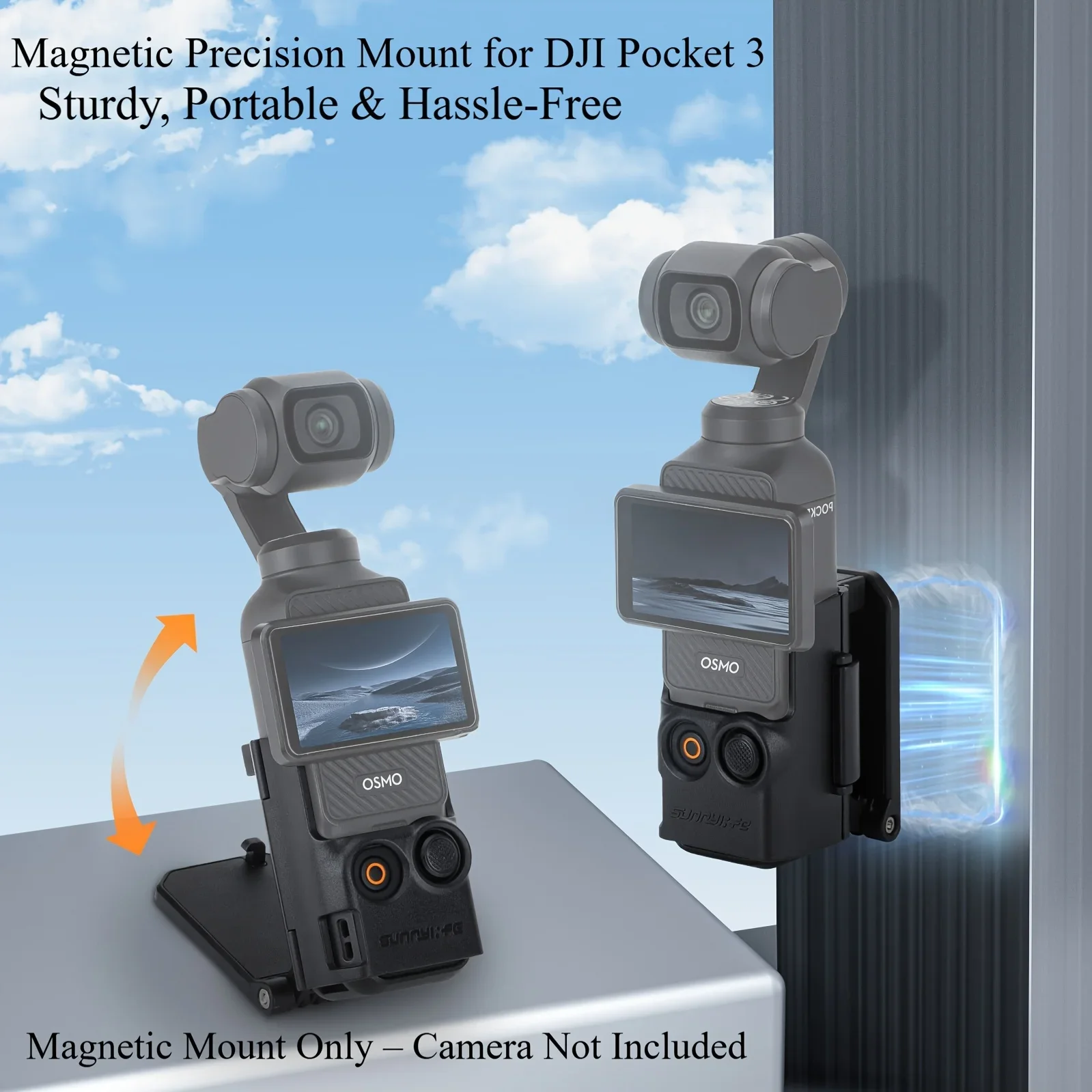 

Магнитное крепление Sunnylife для DJI Osmo Pocket 3 (1 шт.) — регулируемая настольная подставка с сильной магнитной ручкой