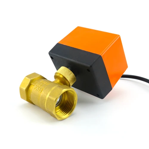 Imagen 2 del producto DN15/20/25/32/DN50 AC220V 12V/24V válvula de bola eléctrica de latón bidireccional tres cables dos controles válvula solenoide de 2 vías 1/2 ""3/4"" 1 ""2""