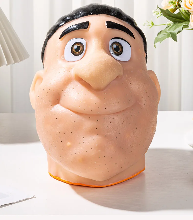 

Stress Relief Toy - Pimple Squeezing Clip for Blackheads, Silicone Stress Ball with Realistic Head Model, Addictive Squeeze Toy