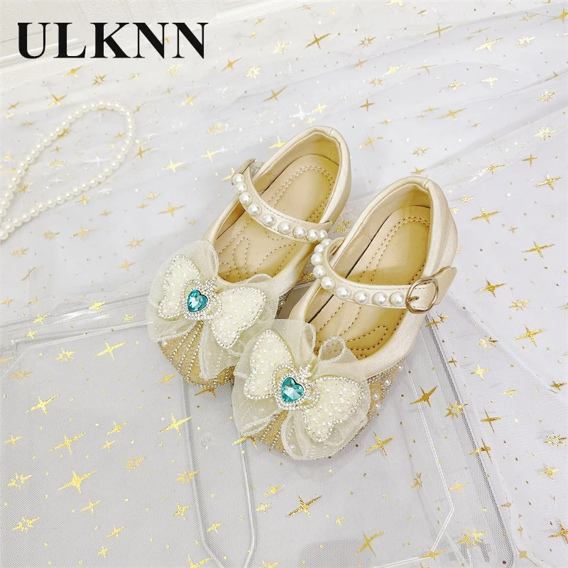 

Children's Glass Shoes 2024 New Autumn Girls Single Shoes Soft Soled Baby Leather Shoes Female Students Pink Flat Princess Shoe