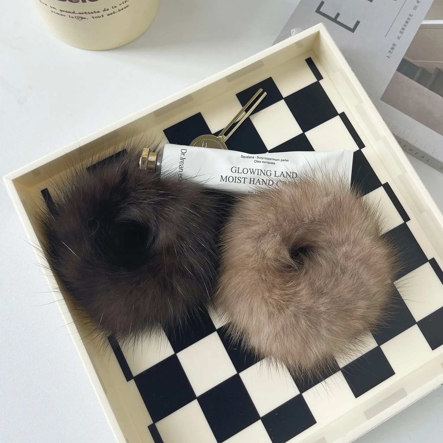 2026-new-elastic-hair-bands-sable-fur-natural-color-decorative-headwear-for-women-stylish-hair-accessories-handmade