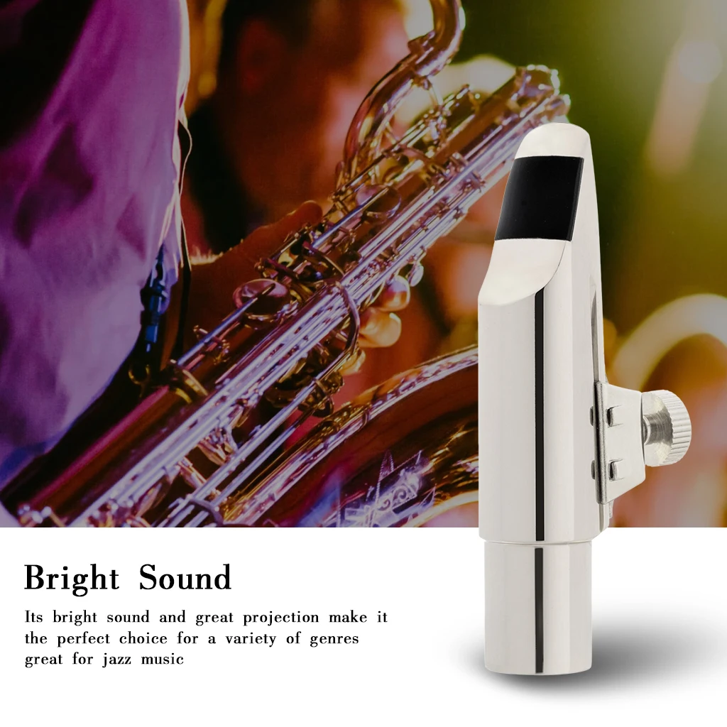 LOMMI Soprano/Alto/Tenor/Baritone Saxophone Mouthpiece Size 5/6/7/8/9 Sax MTP Cap Ligature Silver Color Sax Accessories