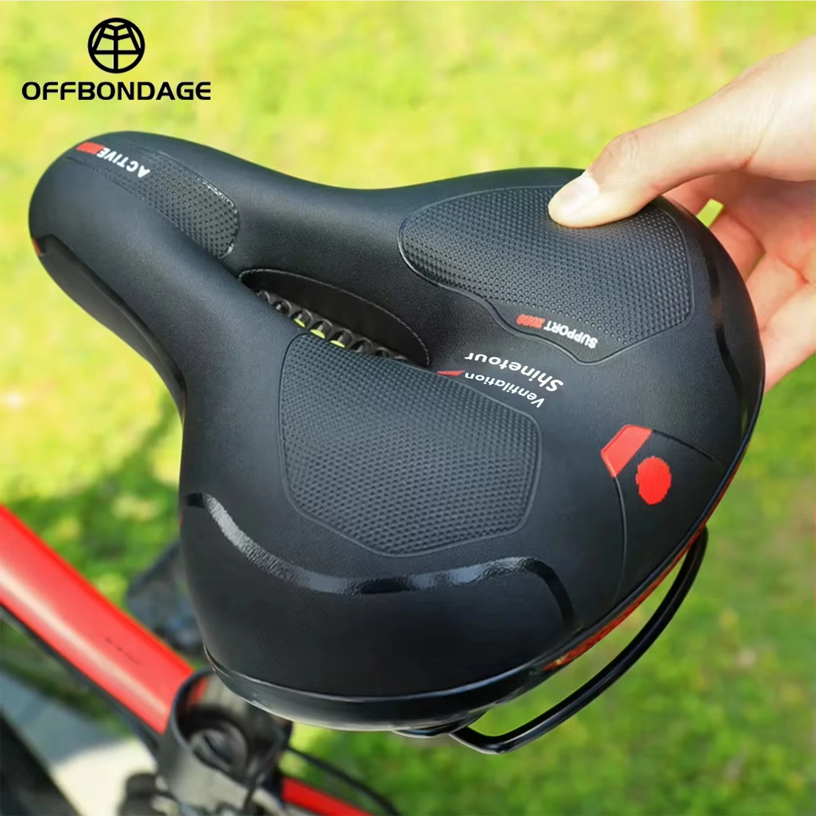 Selle de vélo ergonomique creuse et respirante pour hommes et femmes – Siège de vélo de route VTT avec coussin en gel absorbant les chocs |   Z-ZUODIAN-1