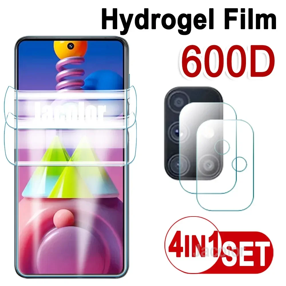 4 IN 1 Safety Hydrogel Film For Samsung Galaxy S22 Ultra Plus S21 FE M42 M51 5G Soft Screen Protector Water Gel S 22 21 M 42 51