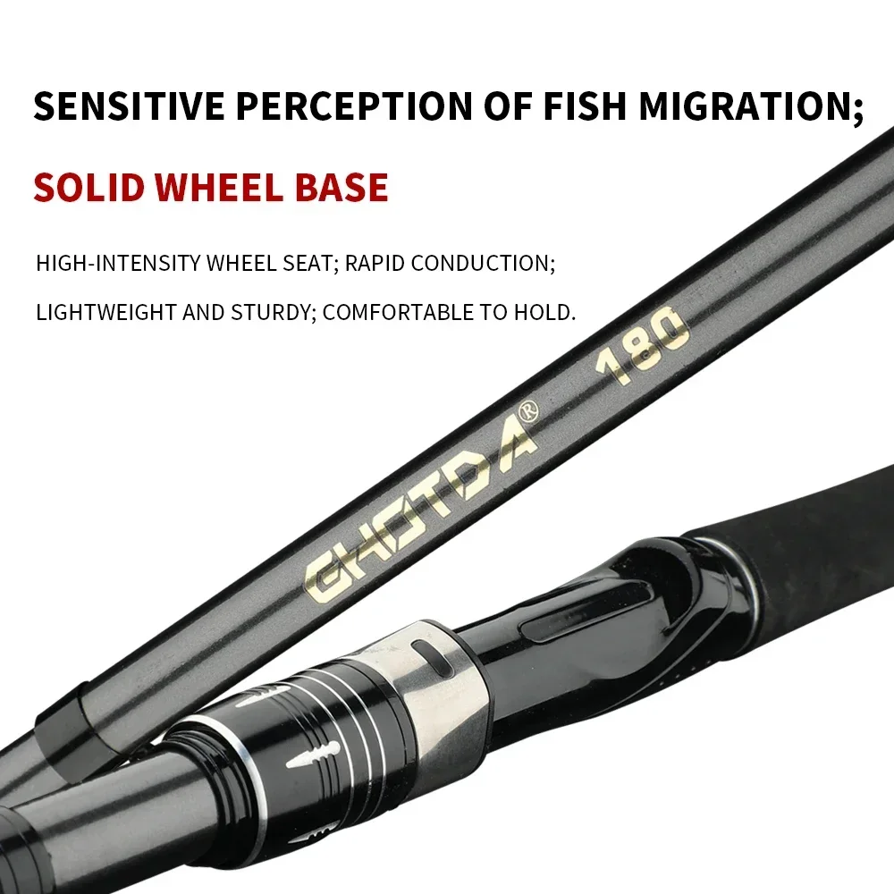 1,5-2,4 m Angelrute Reel Combo Tragbare Teleskop Reise Pole 18 + 1BB Links/Rechts Hand Baitcastingrolle für Bass Karpfen Angeln – Detail 9