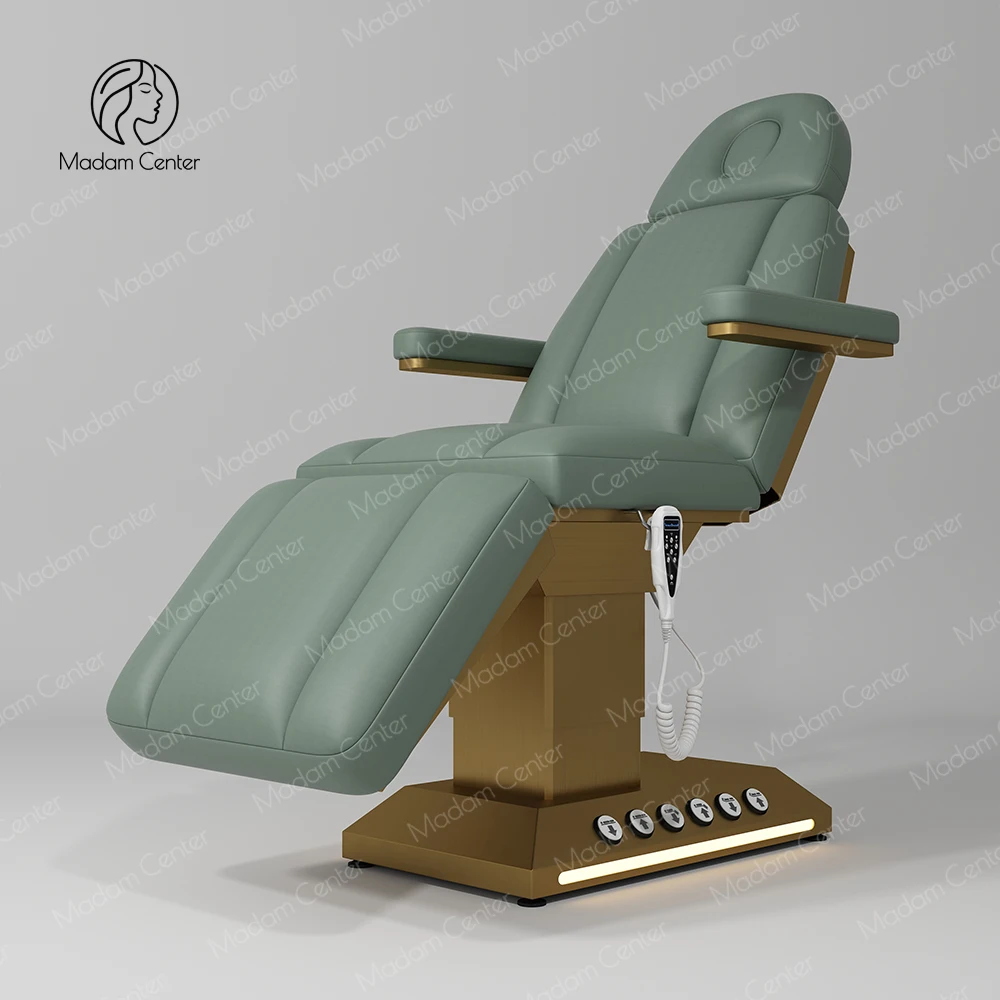 Electric Massage Chair For Salon Aesthetic Eyelash Beauty Parlour Foot Button Control Cosmetic Bed Furniture