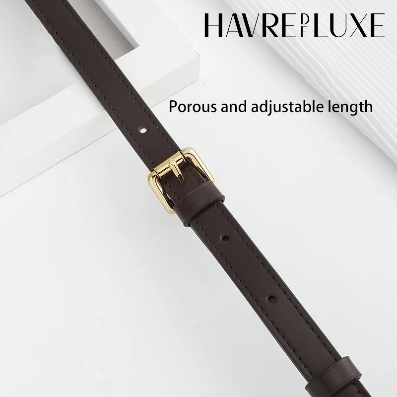 Checkerboard Shoulder Strap For Women Bag Durable Fashion Top Layer Cowhide Leather Crossbody Bag Strap Bag Accessories