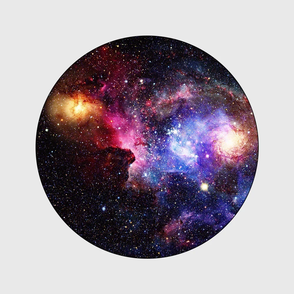 Dreamlike starry sky galaxy universe carpets for bedroom living room children non-slip play area rugs floor round mat home decor