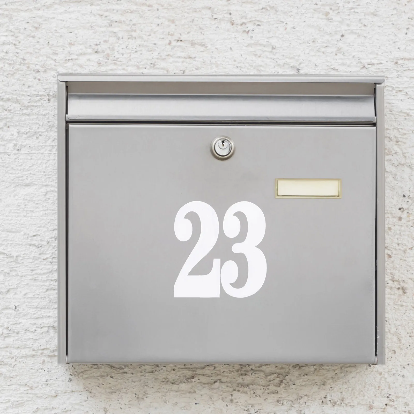 Reflective Mailbox Number Decals – 5 Sheets Outdoor Self-Adhesive PVC Stickers for Front Door, Easy Apply & Remove
