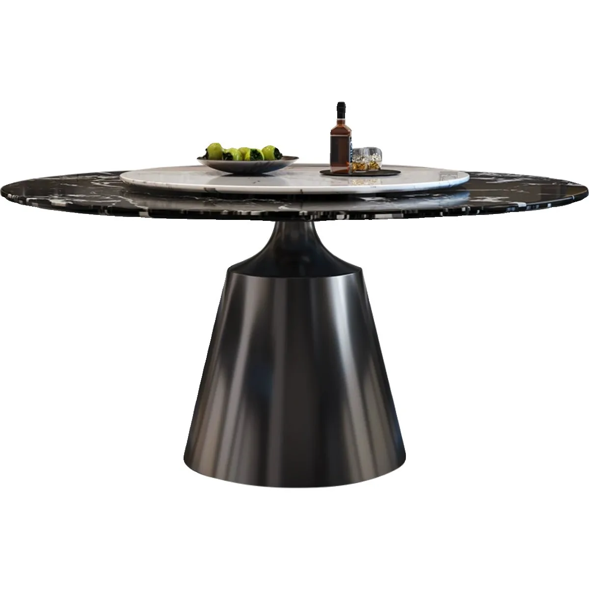 

Light luxury, marble, stainless steel, round table, combination, modern, simple, home