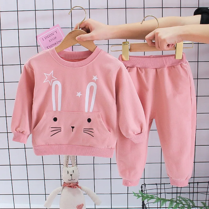 New Spring Autumn Baby Clothes Suit Children Girls T-Shirt Pants 2Pcs/Sets Kids Outfits Toddler Casual Costume Infant Tracksuits