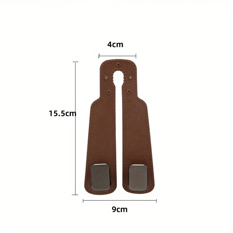 Quality Car Headrest Hook Premium Suede Rear Seat Hanging DualHook Large Load-Bearing Alloy Hook Hanger Universal