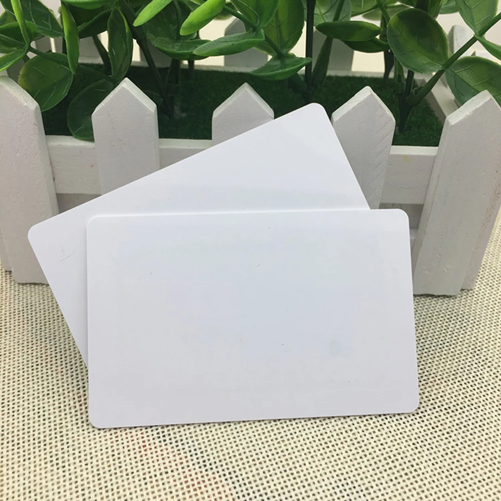 100 PCS 13.56MHZ NFC Blank Matte White Printable PVC Door Access Control Card