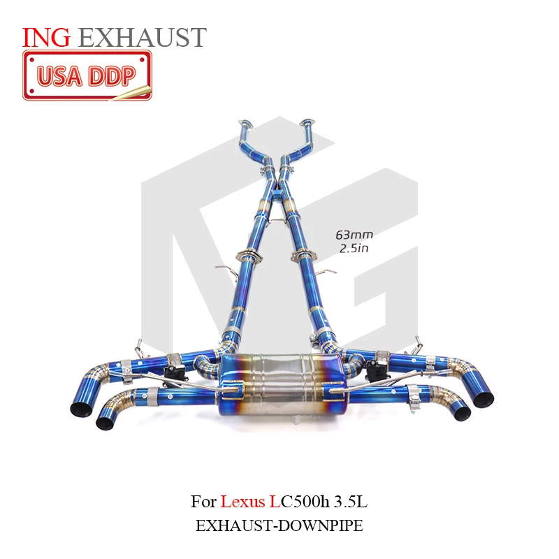 

ING titanium alloy Valve Catback Pipe for Lexus LC500h 3.5L Sport Muffler Engine Electric Remote Performance Exhaust System