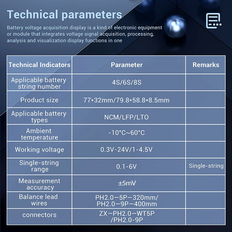 4S Spannungsmessgerät mit Schutzgehäuse, 6s 8s Spannungstester 24s für Lifepo4/Lipo/LTO Batterie BMS/Balancer – Detail 8