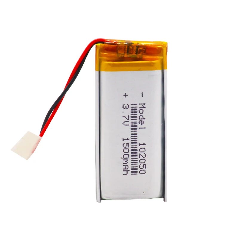 3.7V 1500MAh 102050แบตเตอรี่ลิเธียมโพลิเมอร์ Li-Po Li Ion แบตเตอรี่แบบชาร์จไฟได้สำหรับ MP3 MP4 MP5 GPS DVD แท็บเล็ตบลูทูธกล้อง Lipo Cell