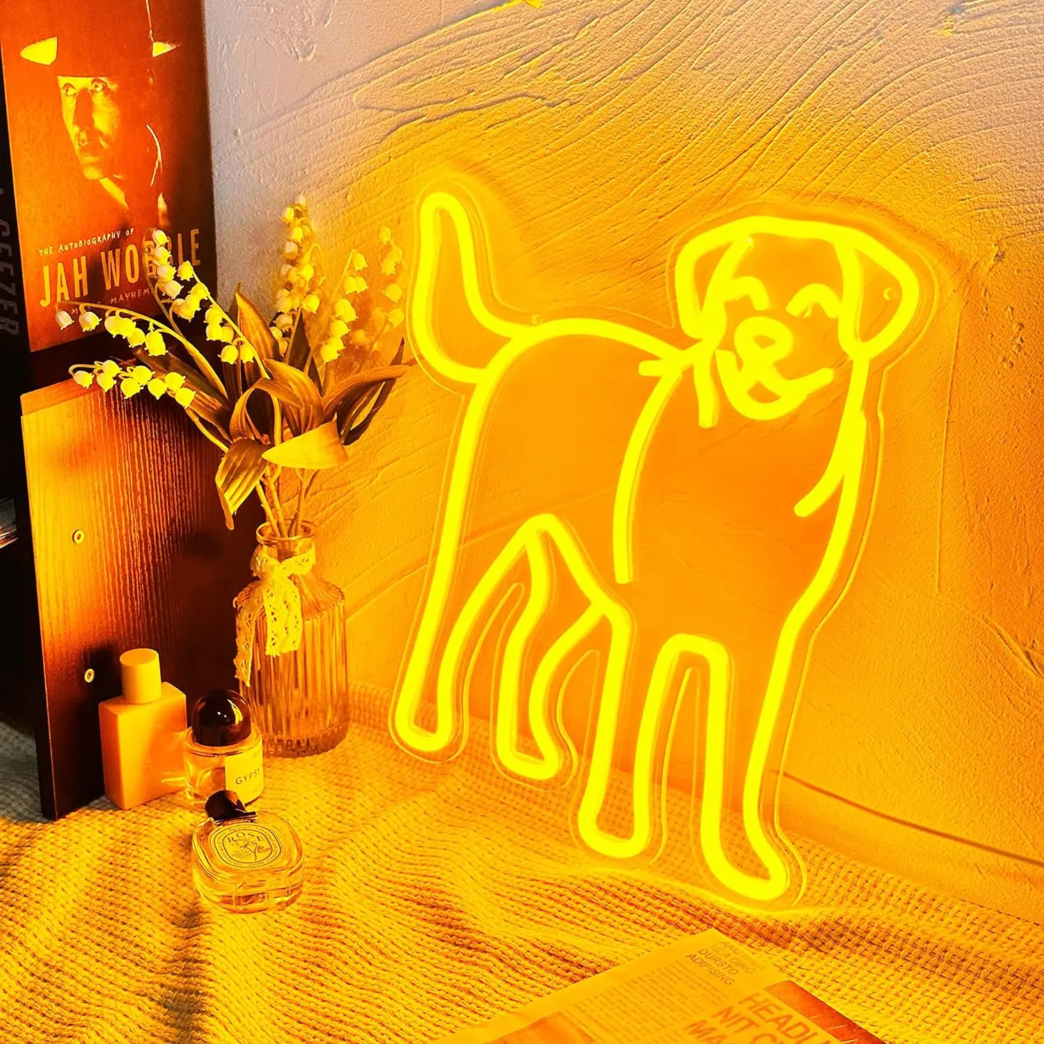 Labrador Retriever Neon Signs LED Neon Light Sign Light Up Neon Signs for Dog Lovers Home Decor Dog Memory Gifts Dog Neon Sign