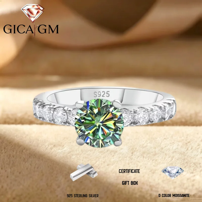 Moissanite Engagement Ring 1 Carat - 1캐럿 D VVS1 모이사나이트 반지, S925