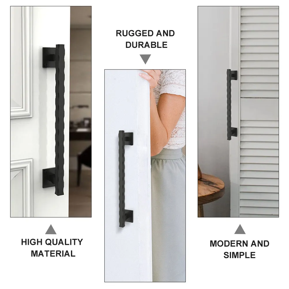 1Set Cabinet Pulls Handles For Pantry Door Handle Furniture Maker Carbon Steel Sliding Heavy Duty Barn Sturdy Hardware
