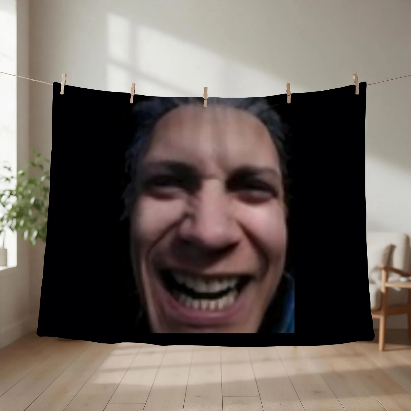 Cursed Vergil Throw Pillow \t Throw Blanket Blankets For Sofas Warm Bed covers Heavy Blankets