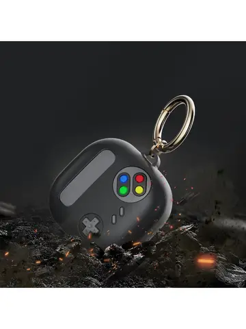 Silicone Case For Samsung Galaxy Buds FE/Buds2 pro/Buds Live/Buds pro/Buds 2 3D GamePad Charging Case For Buds Fe Soft With Hook